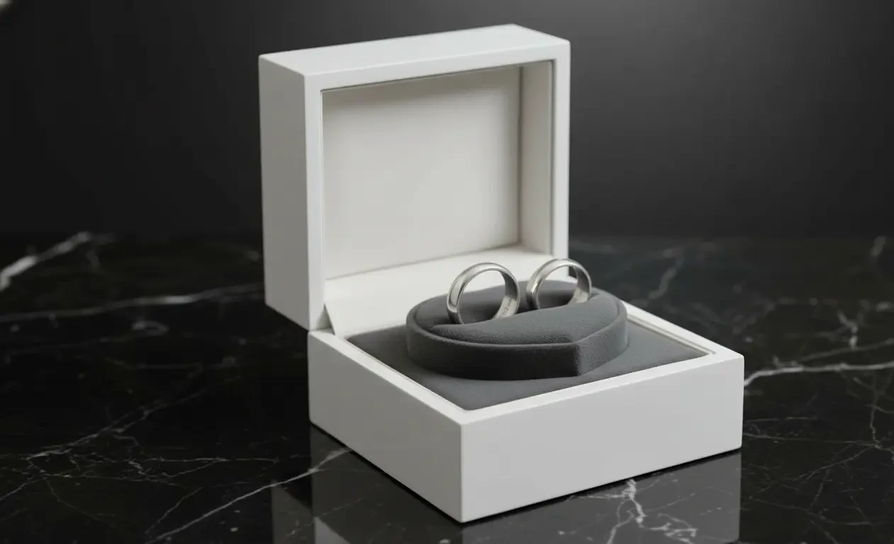 Dúo de argollas media caña clásica