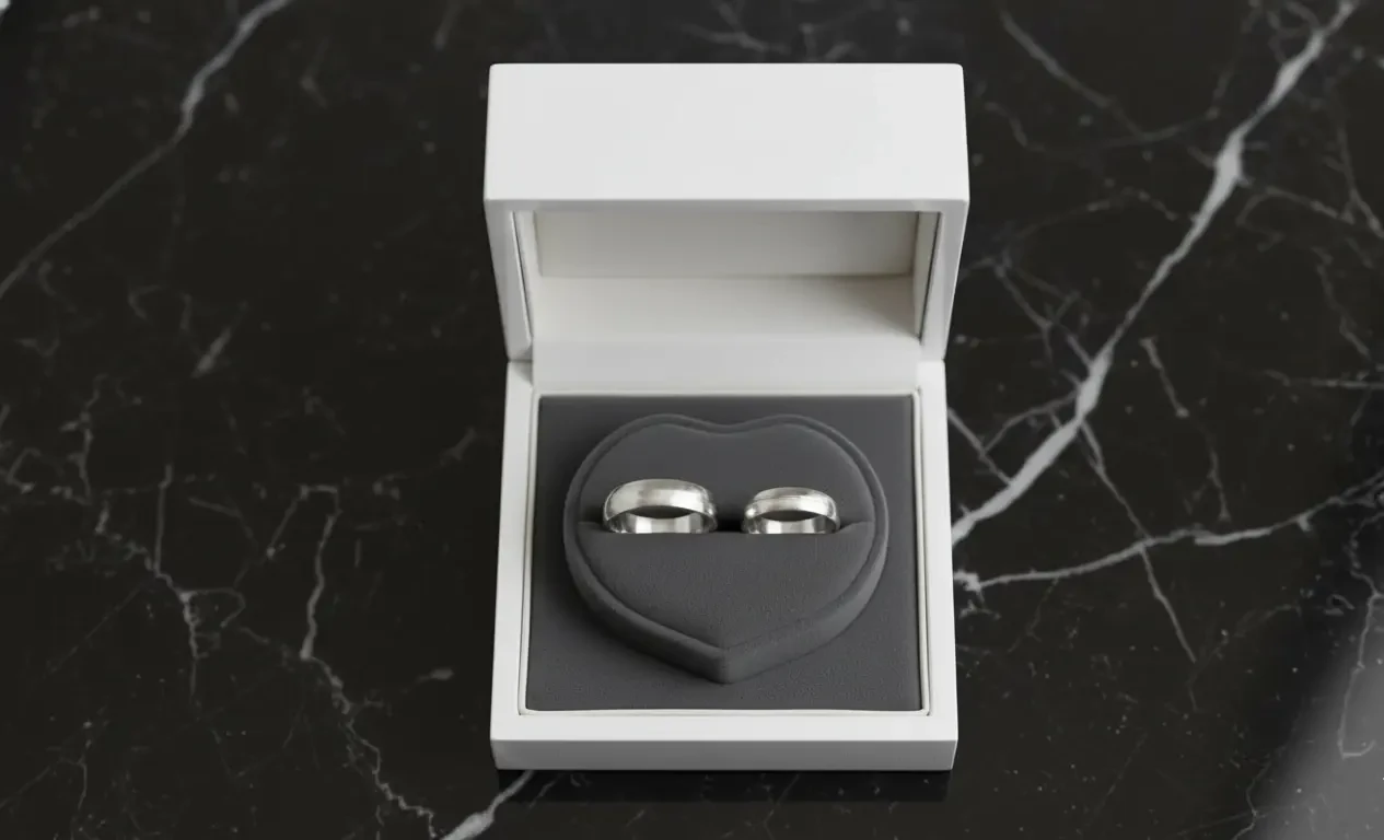 Vista de Dúo de argollas media caña clásica