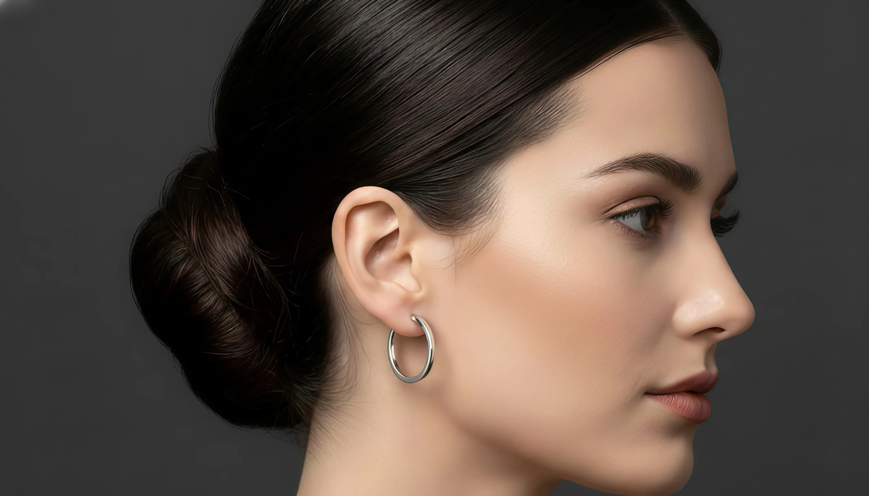 Vista de Candongas planas de plata 925