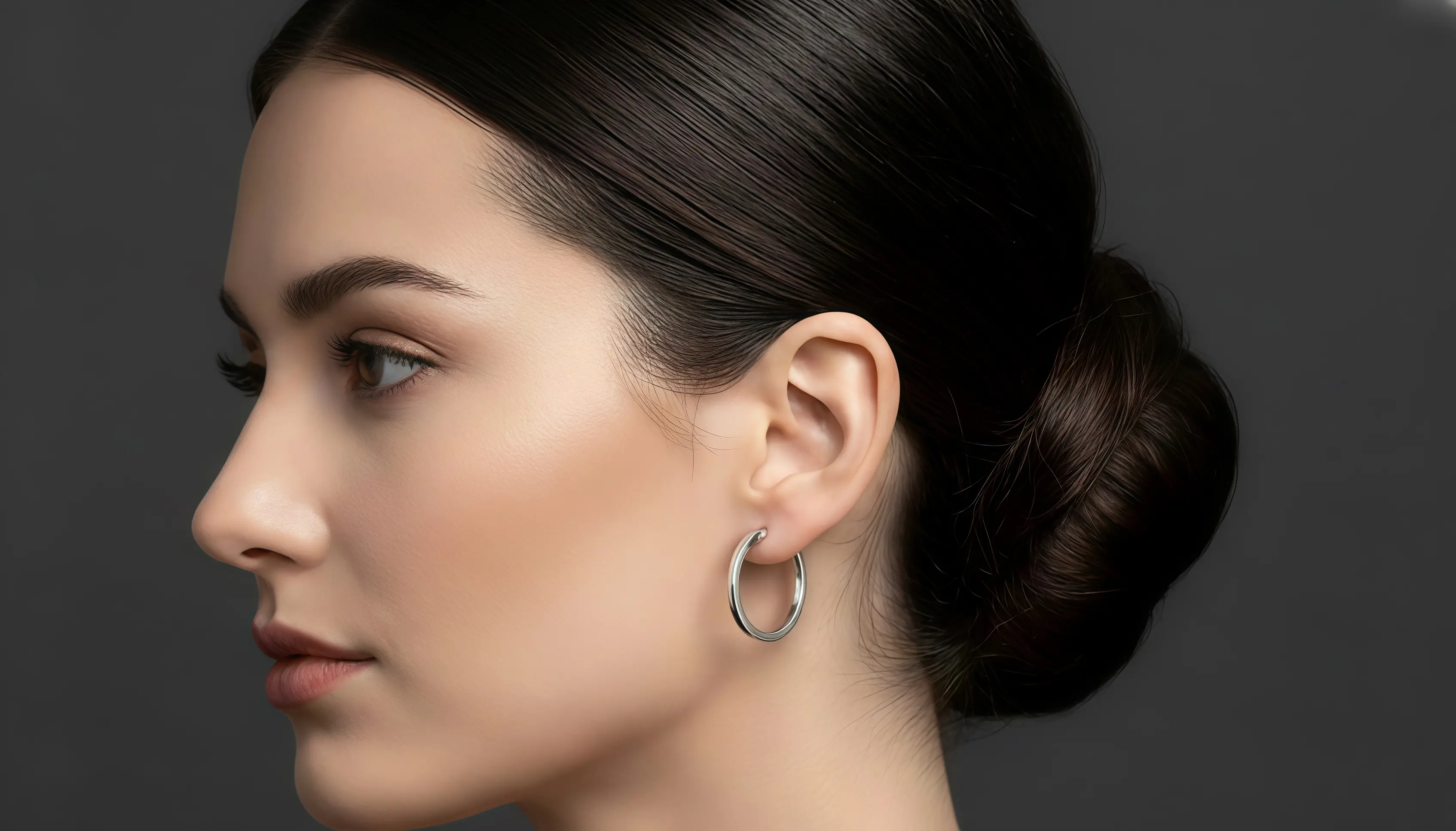 Vista de Candongas planas de plata 925